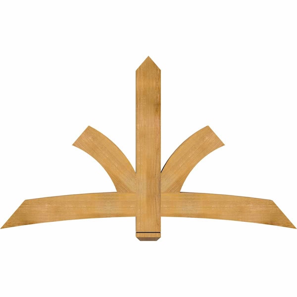 Ekena Millwork Davenport Rough Sawn Timber Gable Bracket, Western Red Cedar, 72"W x 42"H x 4"D x 6"F, 14/12 Pitch GBW072X42X0406DAV00RWR - main